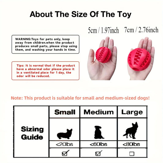 Nontoxic Treat Dispensing Dog Ball