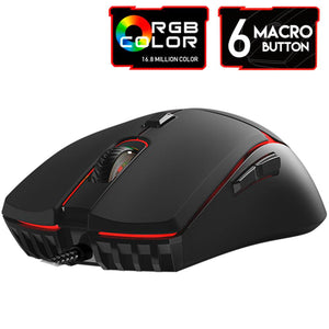 Mouse Gamer Jogo Macro Crypto VX7 Fantech 8000DPI 6 Botões