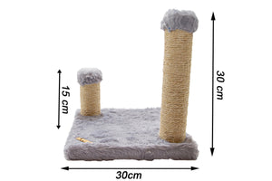 Brinquedo Arranhador Quadrado com Postes Luppet para Gatos Cinza