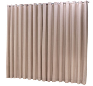 Cortina Microfibra com linho 6,00x2,50 Para Varão Simples Cor:Avelã