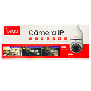 Câmera de Segurança Ípega WiFi Lâmpada Rotação Visão Noturna KP-CA187