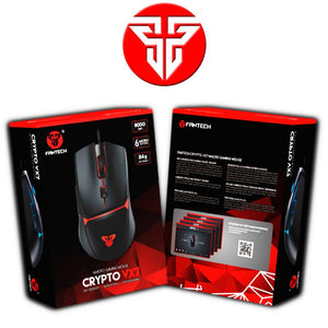 Mouse Gamer Jogo Macro Crypto VX7 Fantech 8000DPI 6 Botões