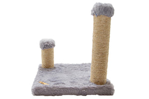 Brinquedo Arranhador Quadrado com Postes Luppet para Gatos Cinza