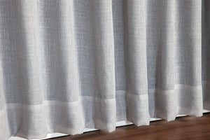 Cortina Blackout com linho 5,00x2,70 Para Trilho Suíço Cor:Branco-Gelo