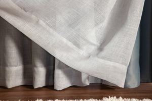 Cortina Blackout com linho 5,00x2,70 Para Trilho Suíço Cor:Branco-Gelo