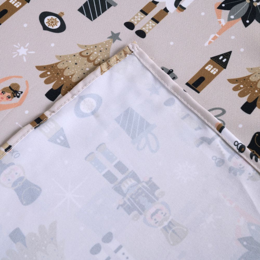 Toalha de Mesa Estampa Digital 1 Peça 2,50m x 1,40m 8 Lugares 100% Poliéster Tec